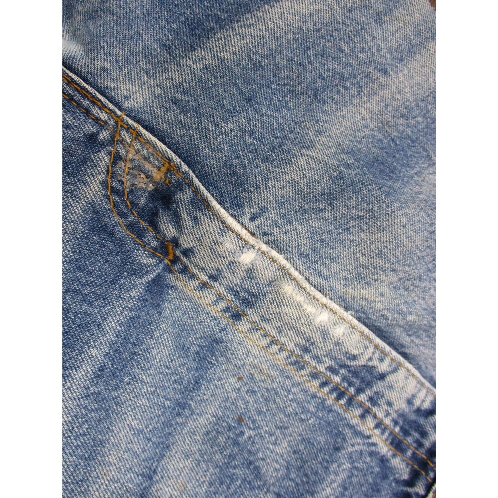 VINTAGE Levis Jeans 550 Relaxed Men 36x30 Blue Orange Tab Distressed Denim USA * - Picture 14 of 16